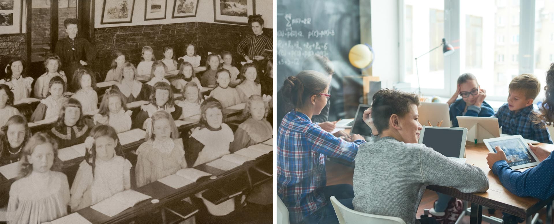 Schule früher und heute: Klassenzimmer